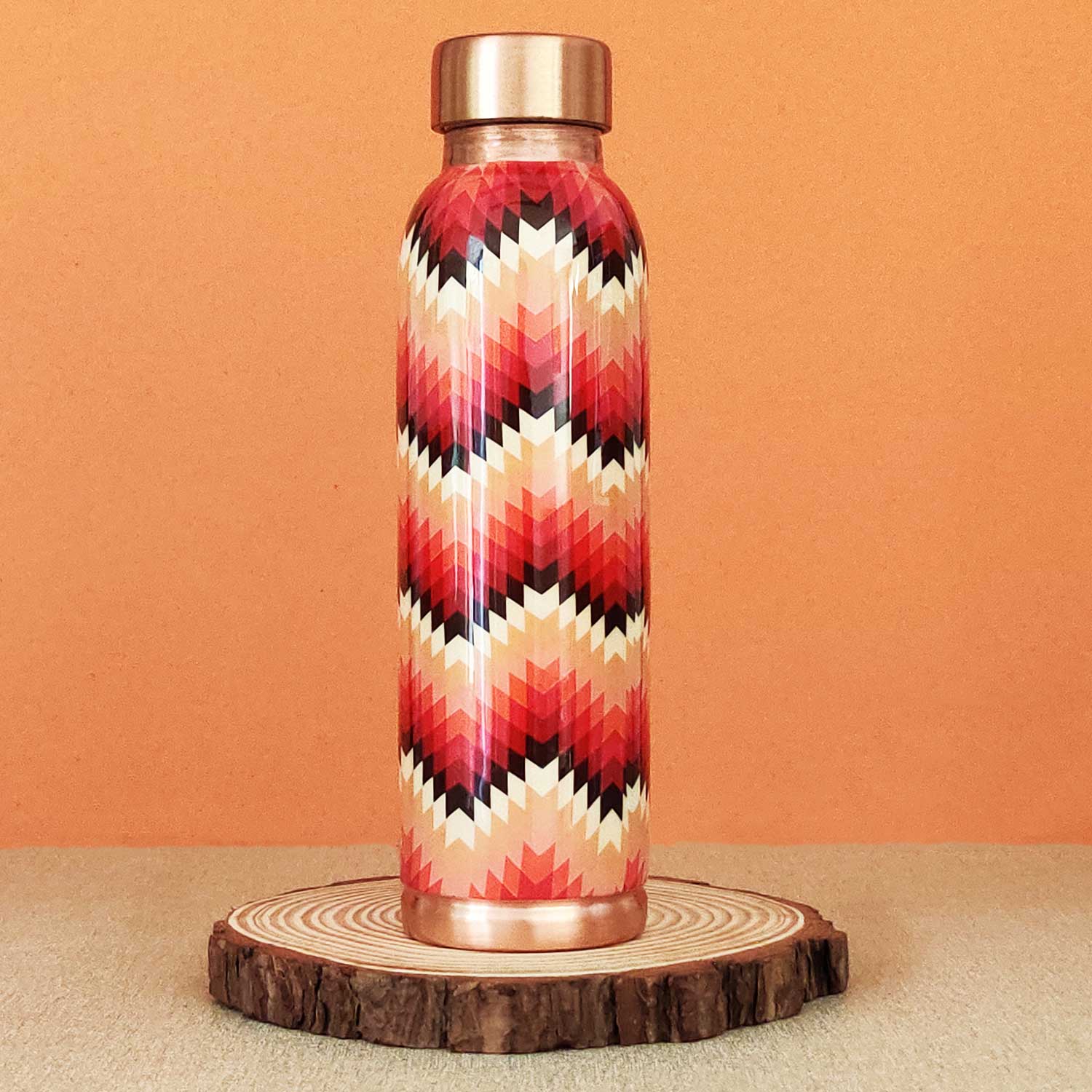 Red Flames Pure Copper Bottle - 1000 ml