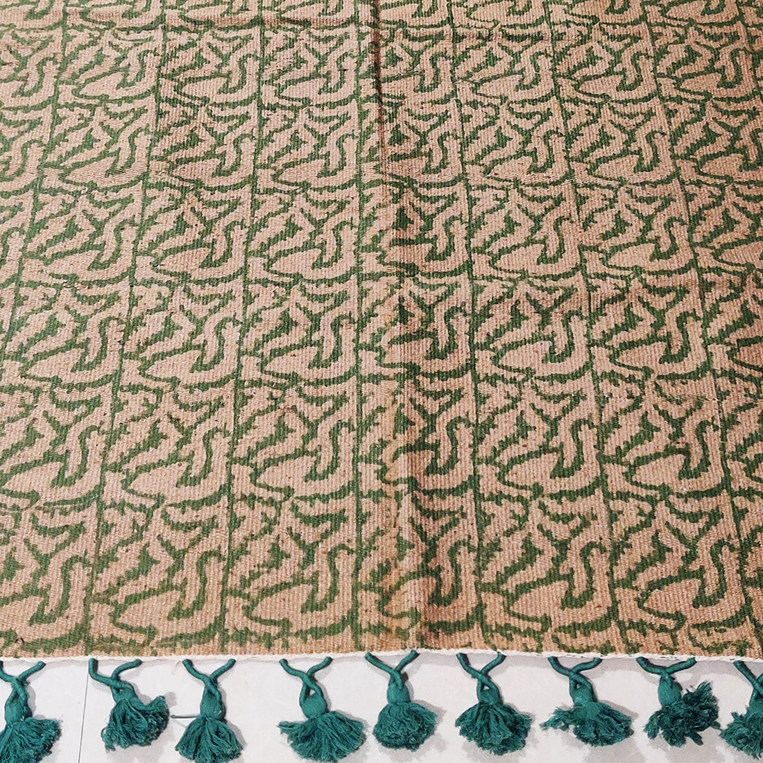 Earthy Brown Vintage Jute Rug - 6 ft x 4 ft