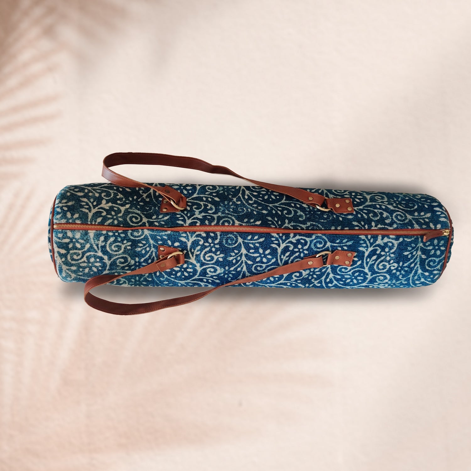 Alluring Blue 100 % Cotton Yoga Bag - 27 x 6 inches | Peacoy