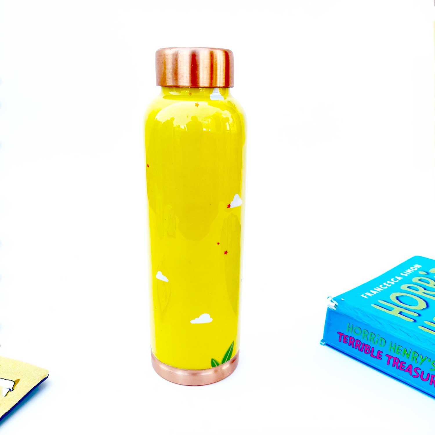 Yellow Pure Copper Bottle - 1000 ml