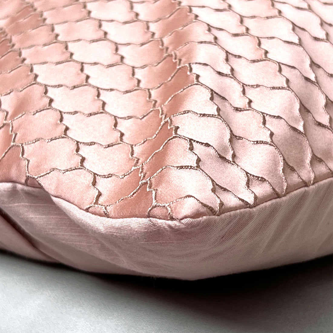 Light Beige Golden Cushion Cover - 16 x 16 inches | Heavy Silk Polyester with Pure Casement Cotton Back Side