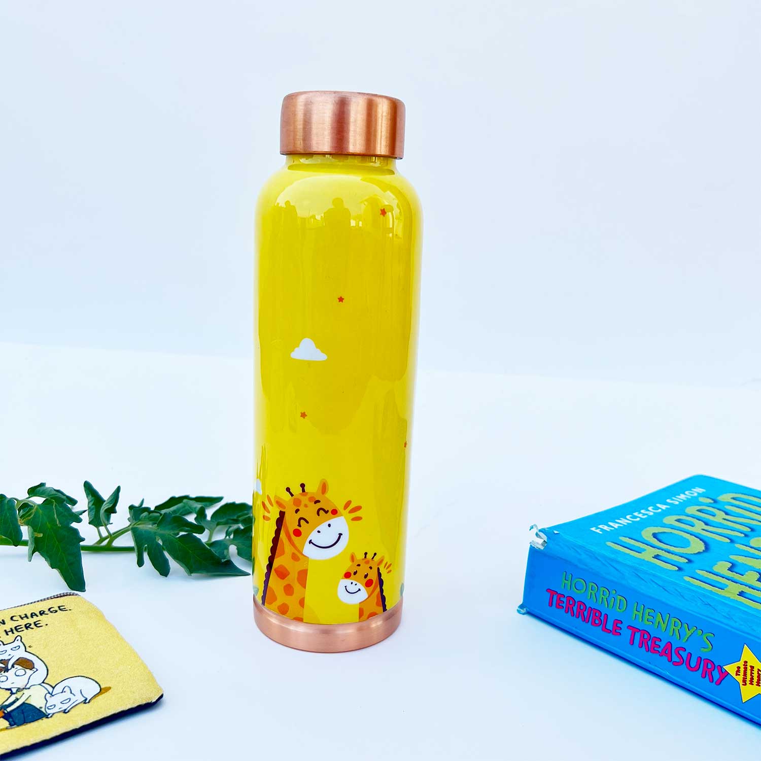 Yellow Pure Copper Bottle - 1000 ml