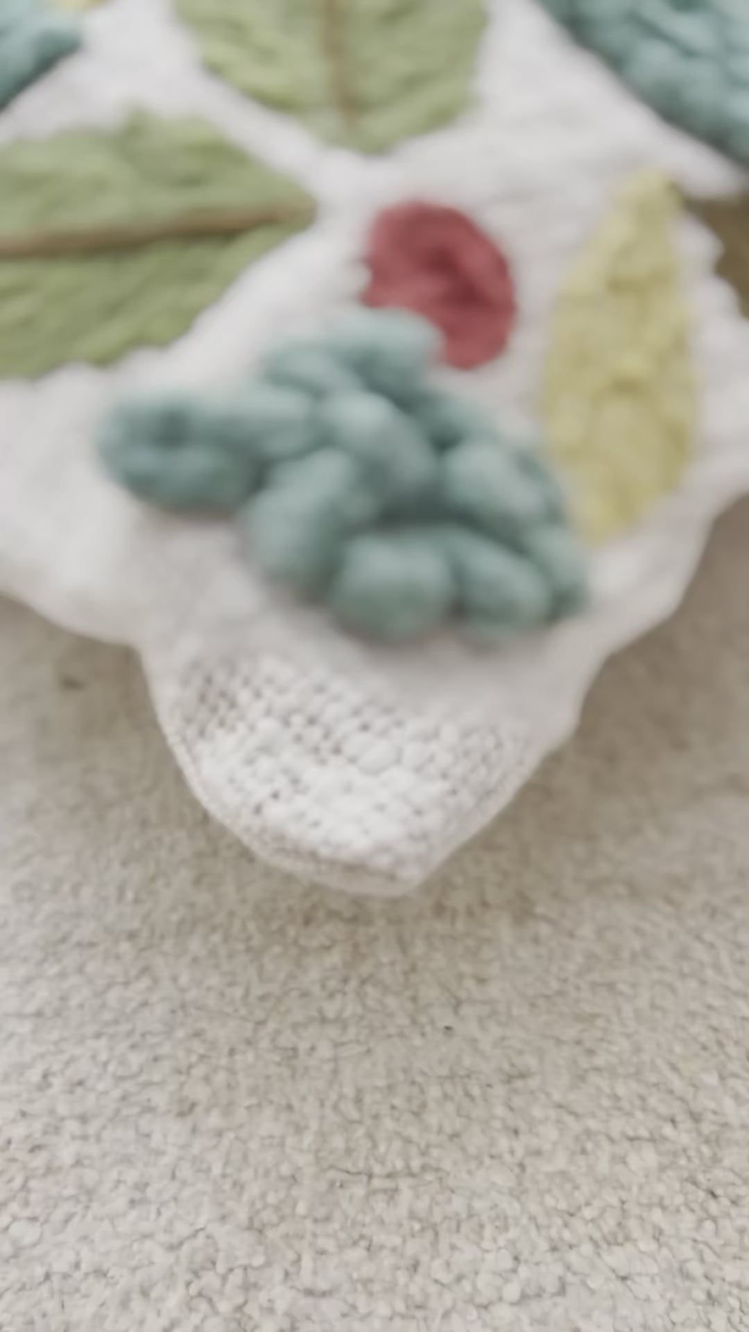 Green & Blue Leaves Pure Cotton Cushion Cover - 18 x 18 inches