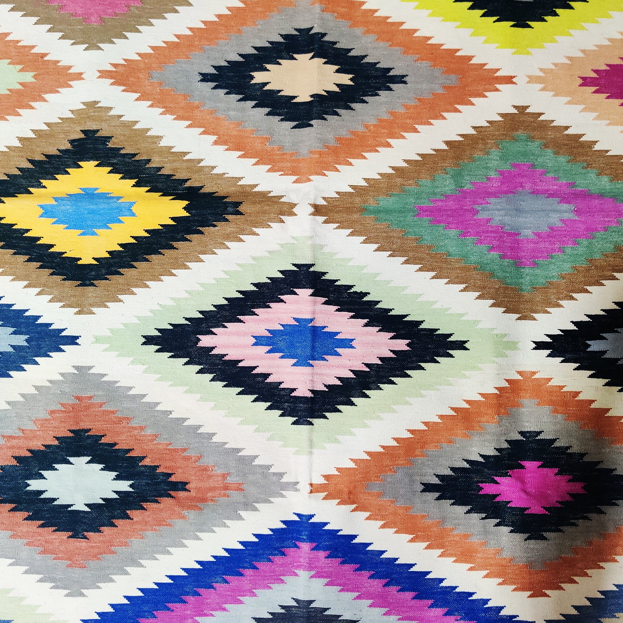 Exotic Vibrancy Multicolor 100 % Cotton Flat Weaves Rug - 6 ft x 4 ft