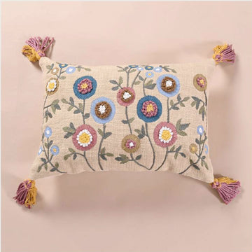 Brown Flowers TNT Lumber Pillow Cover