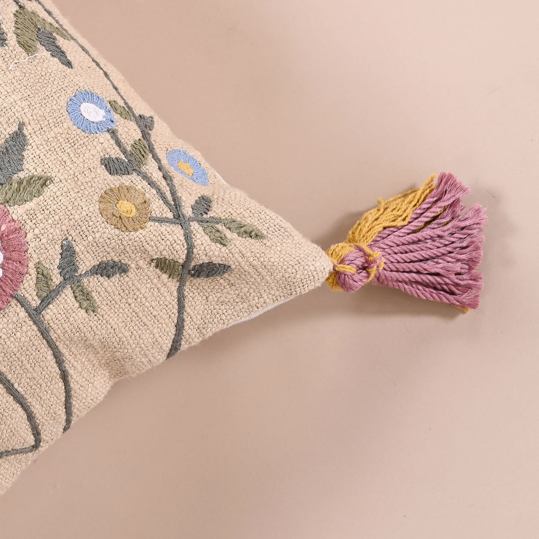 Brown Flowers TNT Lumber Pillow Cover