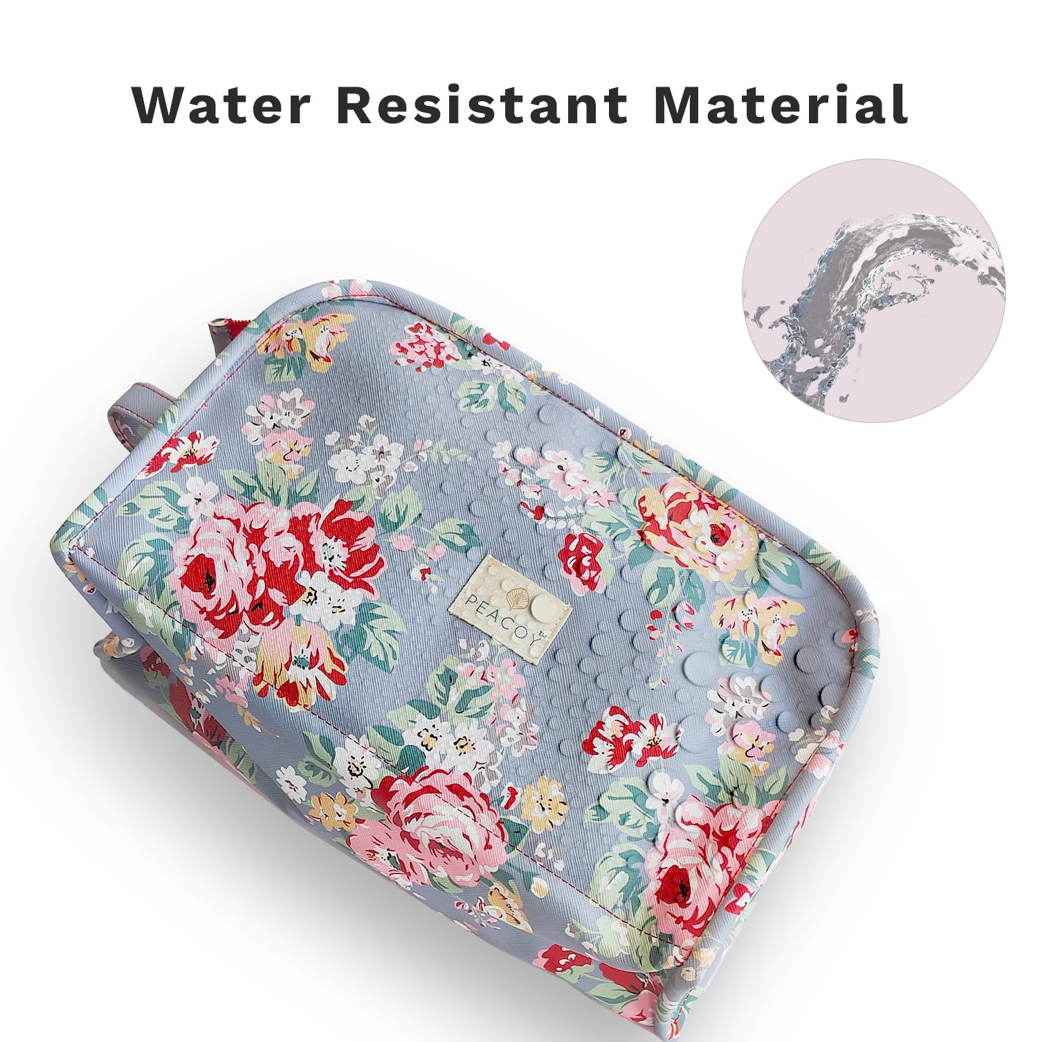 Blue Floral Essentials  Makeup Pouch, Cosmetic Bag Stylish Pouch for Makeup Accessories Travel Organiser Vanity Kit Stationery Toiletry Bag Make up Pouch for Girls and Women