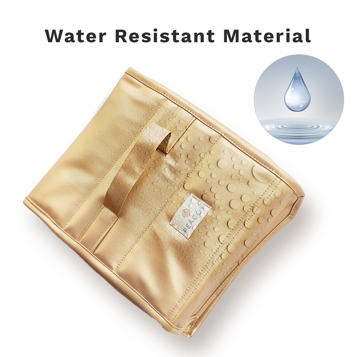 Golden Travel Jewellery Organiser, Jewelry Storage Bags for women for Earrings, Rings, Bracelet With 2 Transparent Pouches, 2 Compartments for Rings and Earrings and 8 Zipper compartments