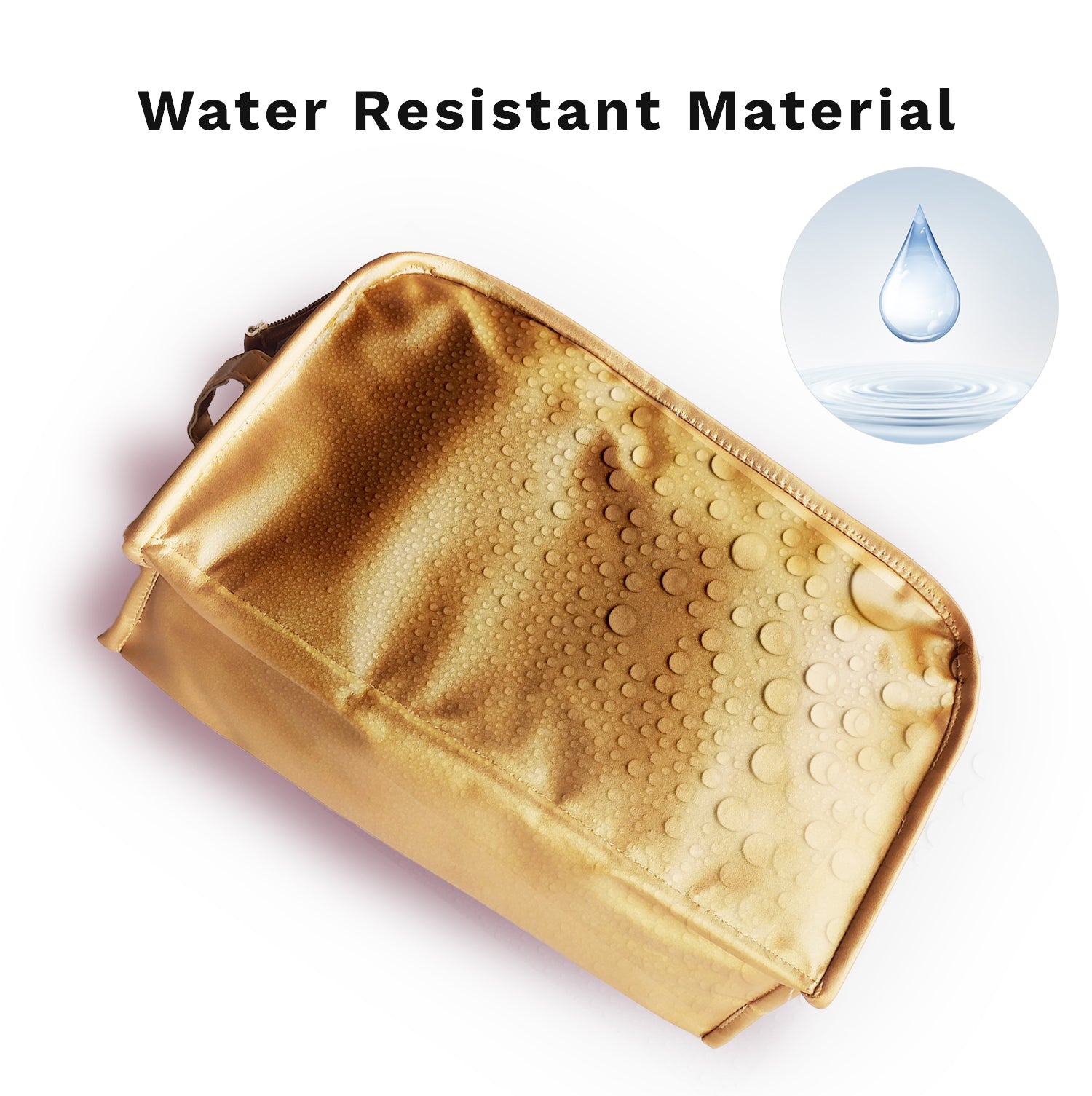 Multipurpose Golden Cosmetic Bag Pouches, Travel Kit, Makeup Pouch, Toiletry Bag