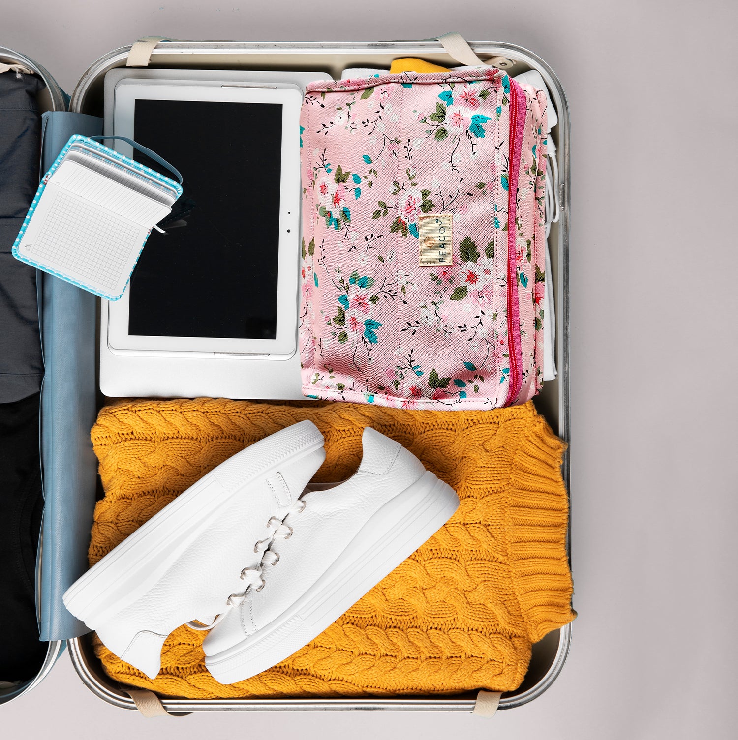 Makeup Jewellery Kit Organizer Locker Box Organizer Pouch for Necklaces Earring Ring Cosmetic Travel Storage Case for Women Girls Pink