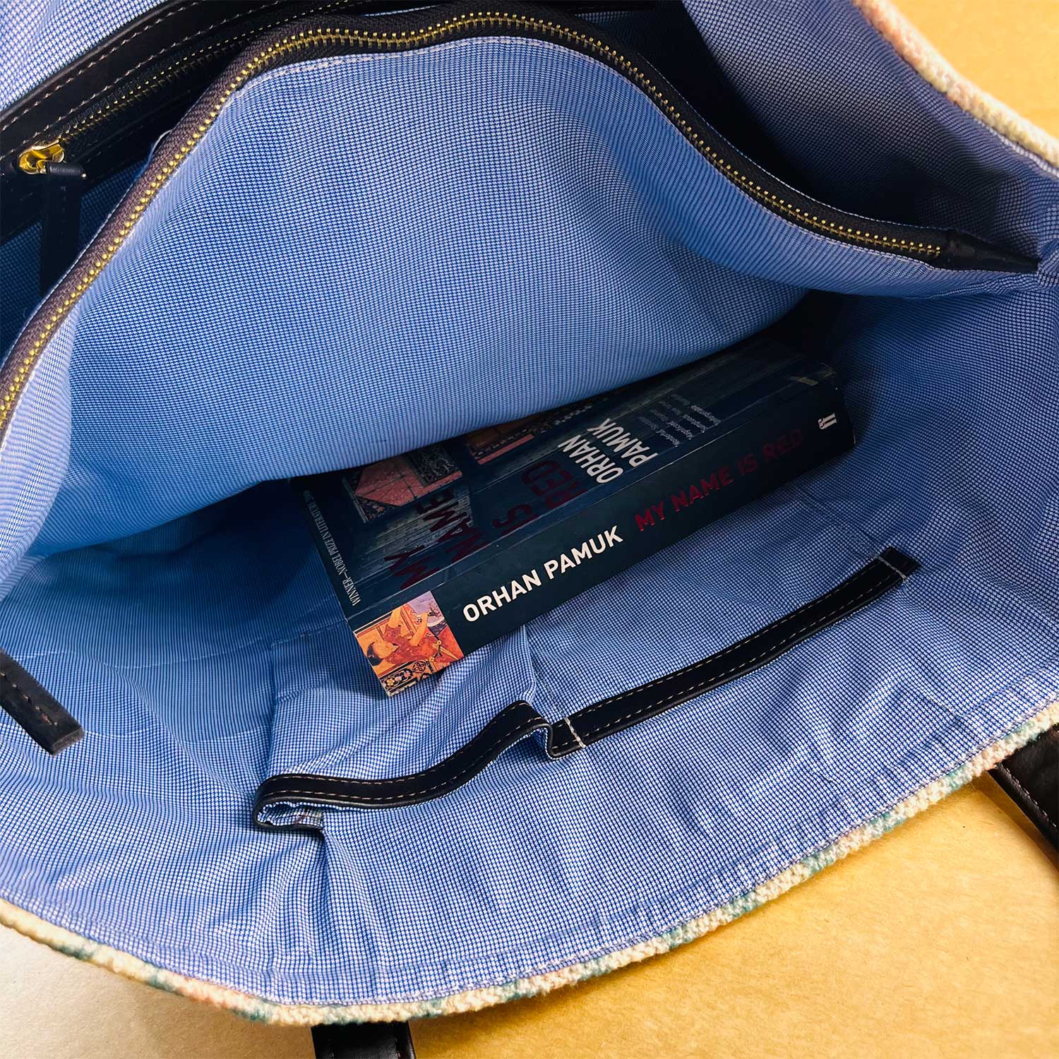 Sweet Love Pink & Green Circle Printed 100% Cotton Sustainable Hand Bag / Shoulder Bag  - 15 x 14 x 6 inches | Peacoy