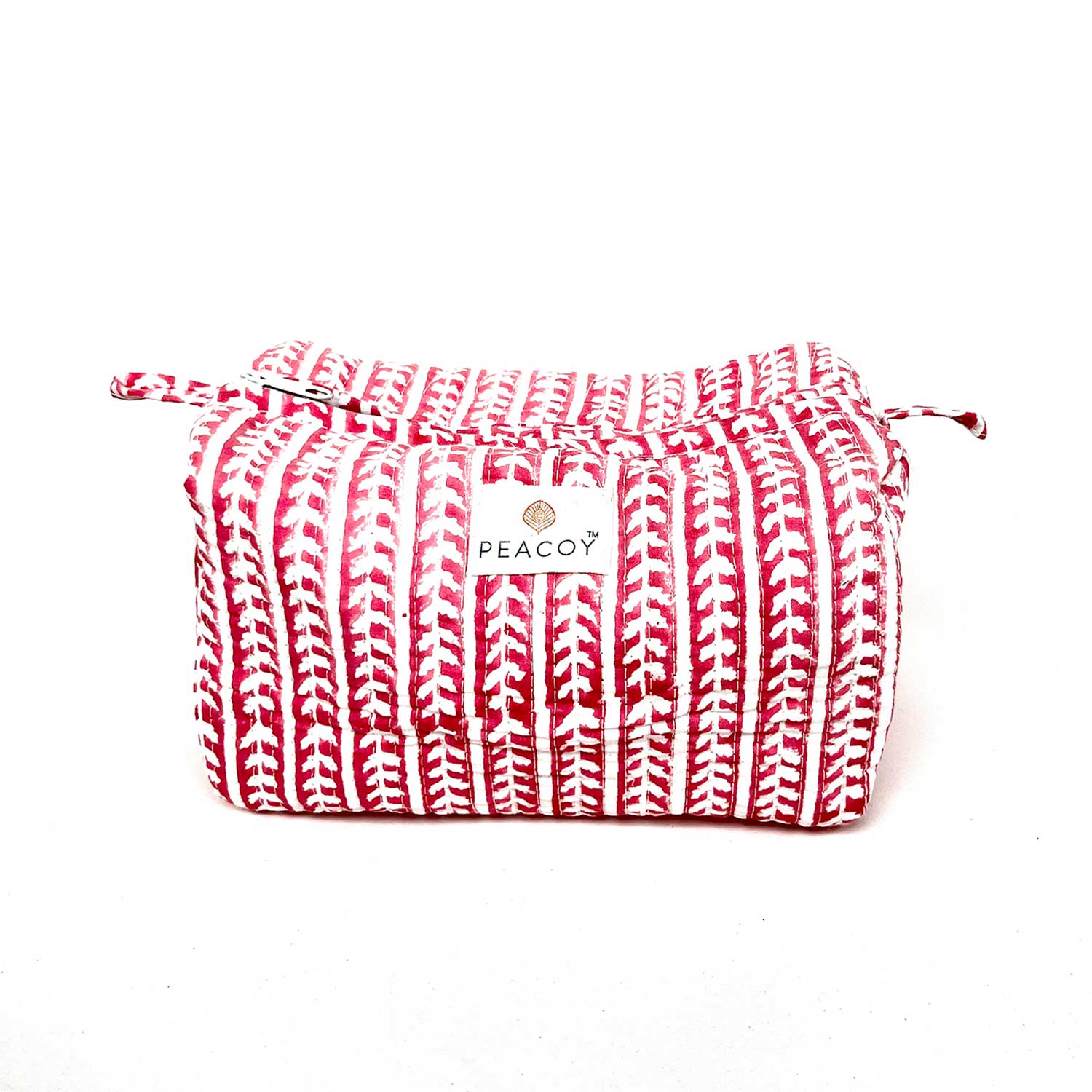 Multi Utility Travel kits Red Leaf Print (Set of two)