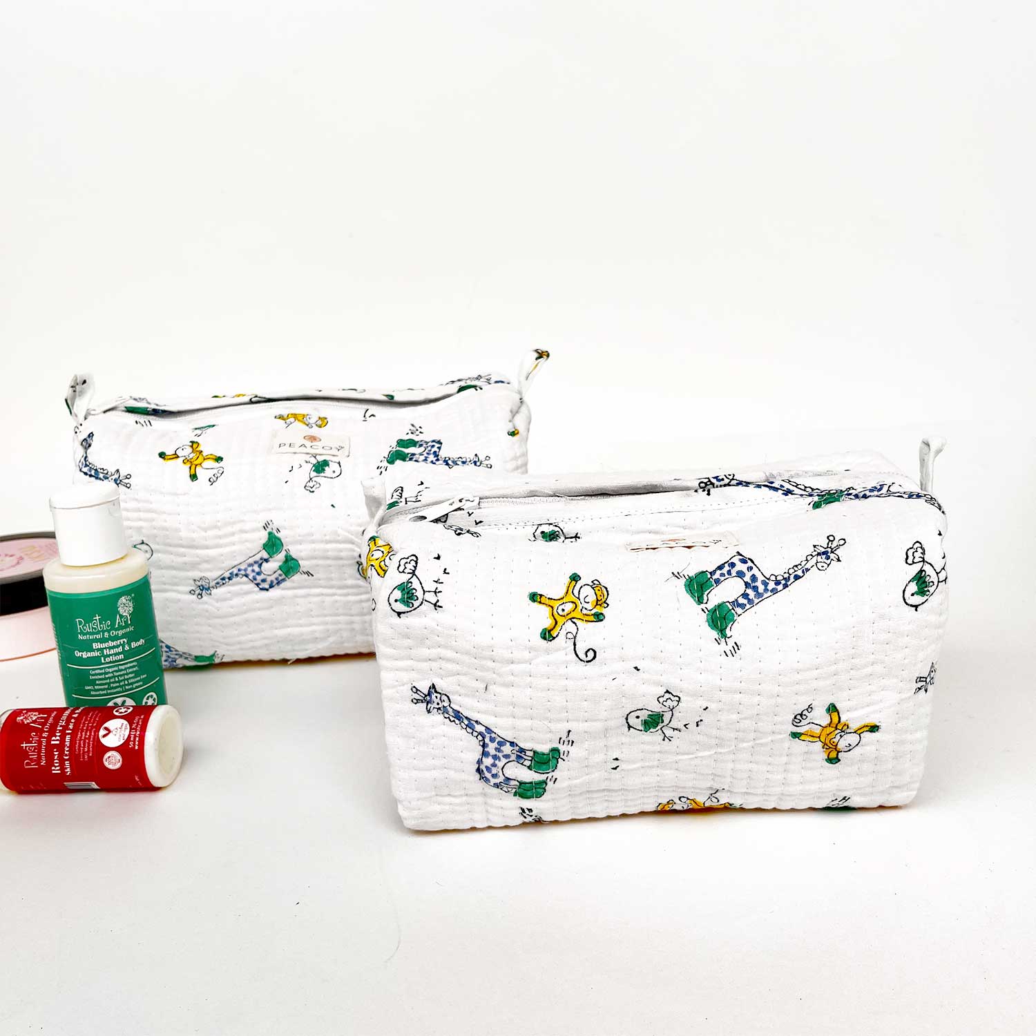 Multi Utility Travel kits Giraffe Print (Set of two)