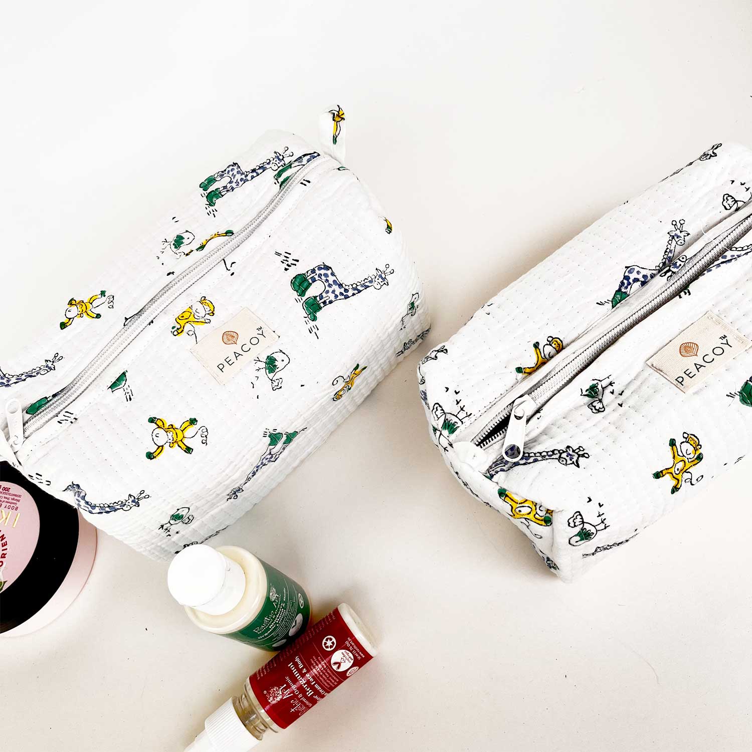 Multi Utility Travel kits Giraffe Print (Set of two)