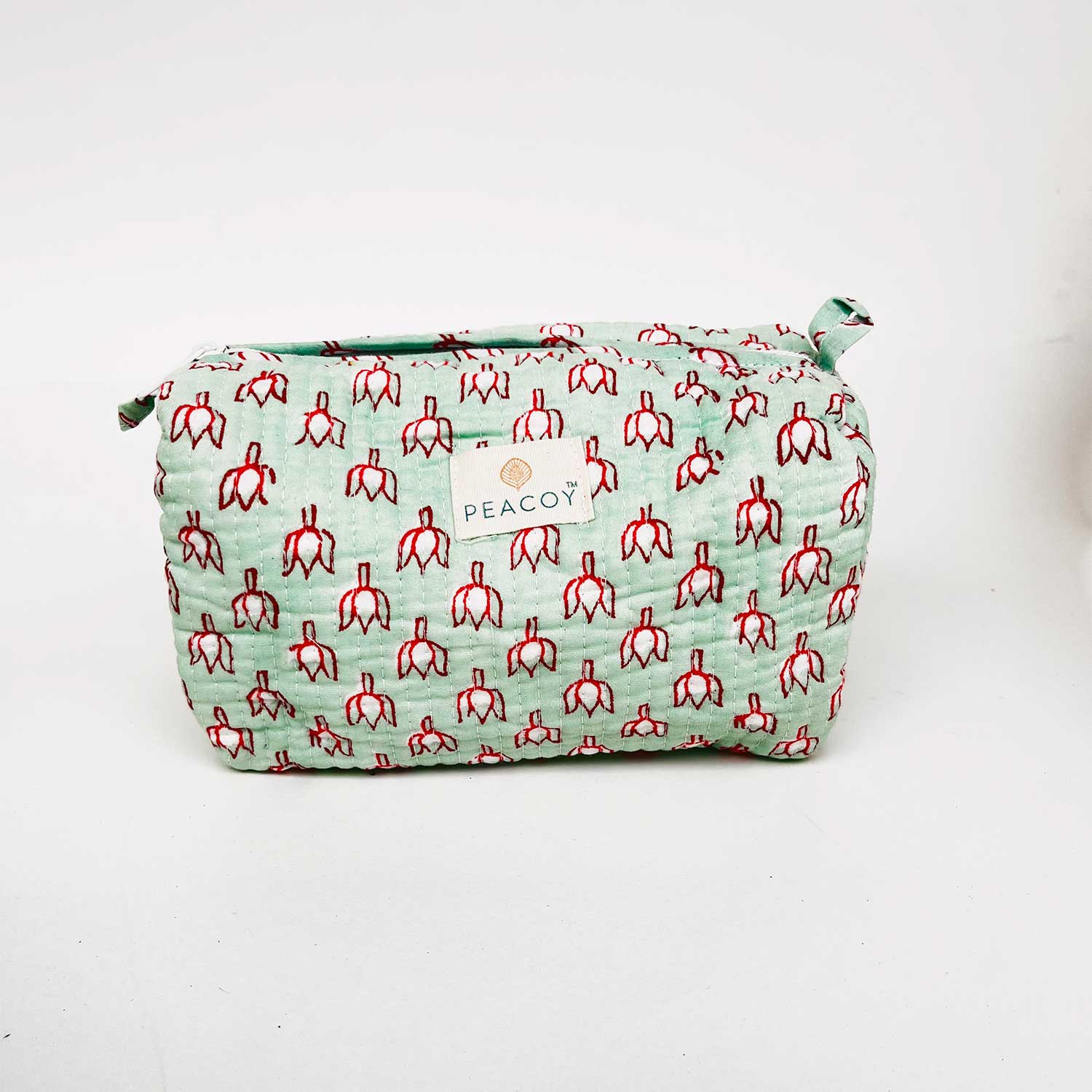 Multi Utility Travel kits Green Floral Print (Set of two)