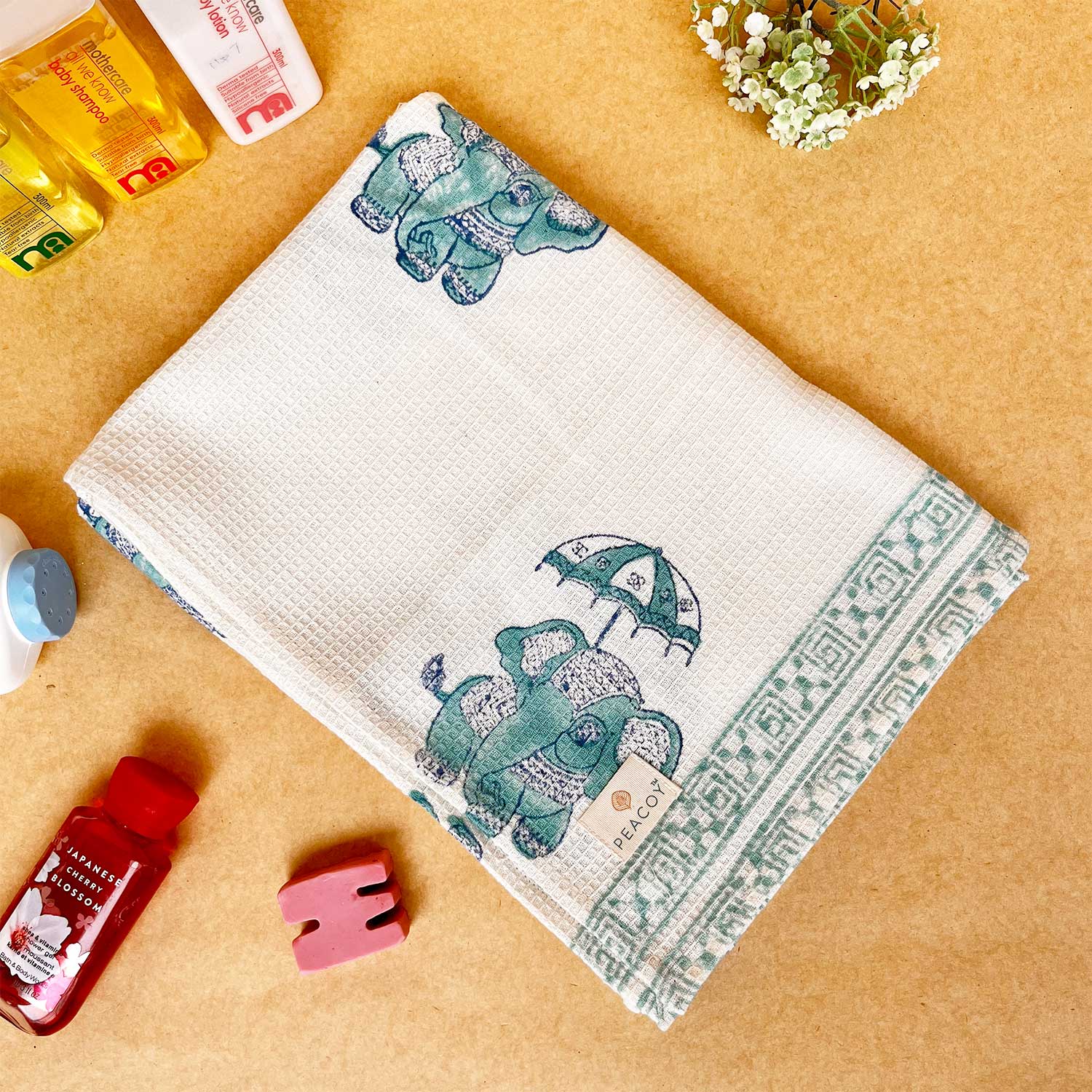 Kids Elephant Printed Towel 30x60 Inches