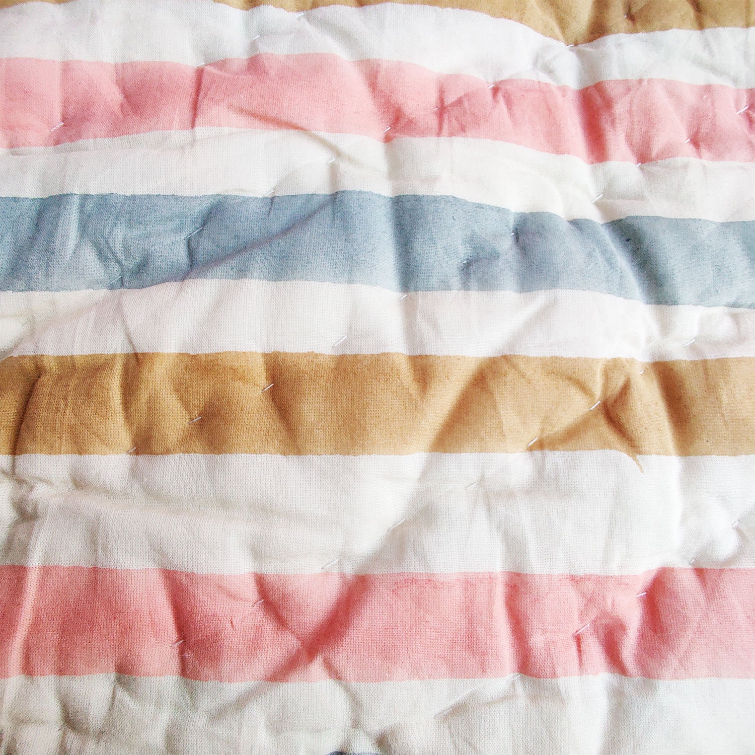 Reversible Dreamy Stripes Multicolour Soft Quilt - 90 inches x 60 inches