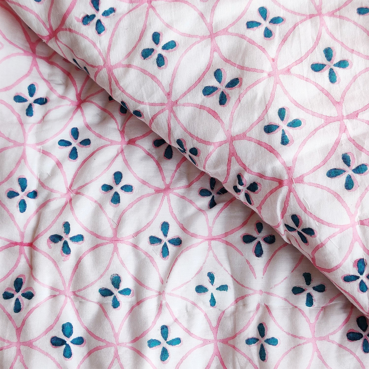 Hello Cuteness White and Pink Giraffe Reversible Printed Quilt - 60 inches x 40 inches