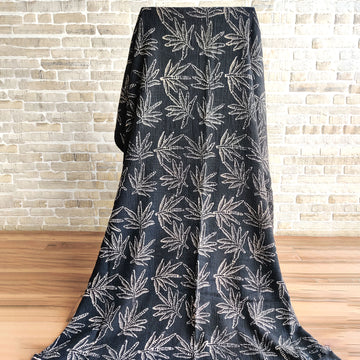 Classic Black Block Printed 100% Cotton Throw (70 inches x 50 inches)