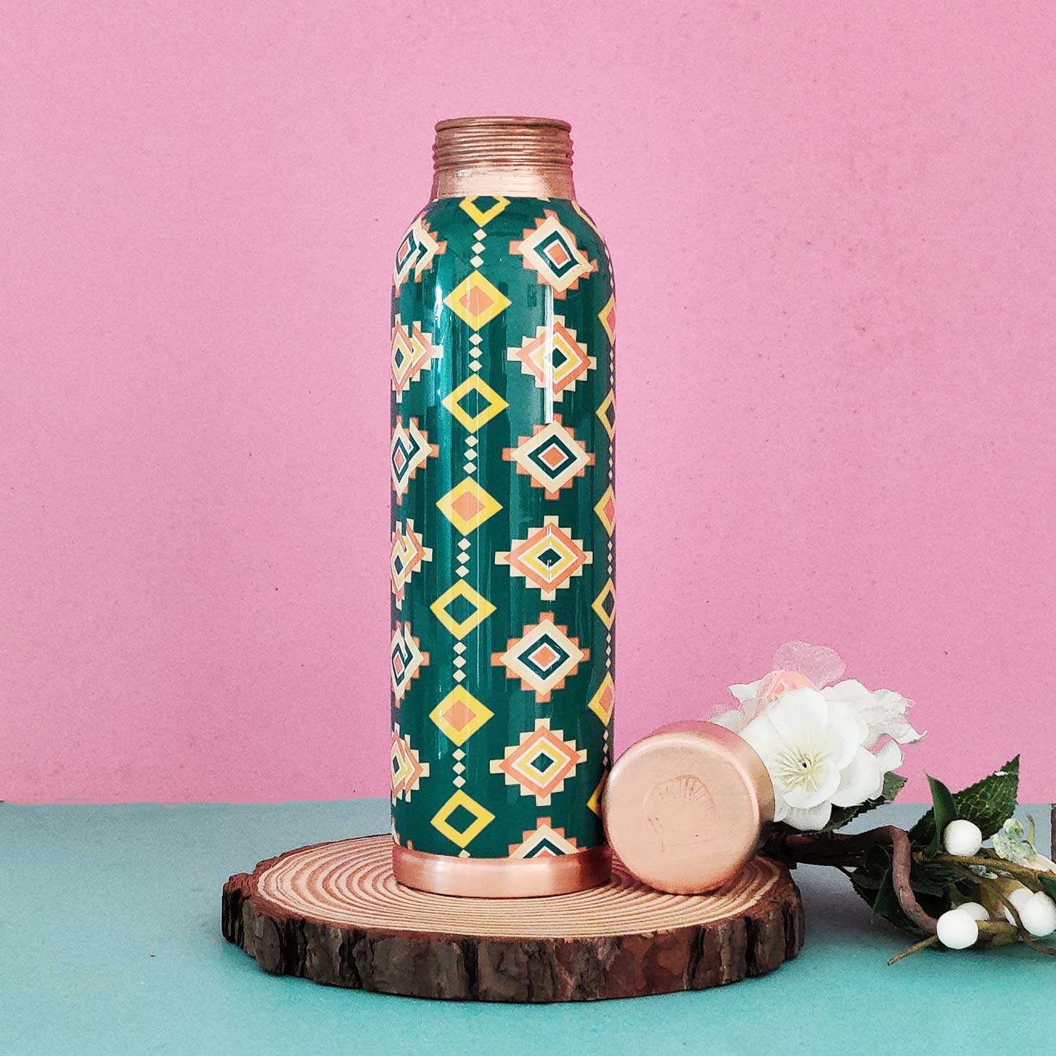 Green Kites 100 % Pure Copper Bottle - 1000 ml