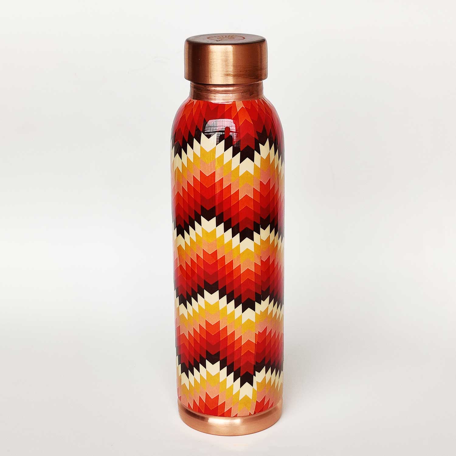 Red Flames Pure Copper Bottle - 1000 ml