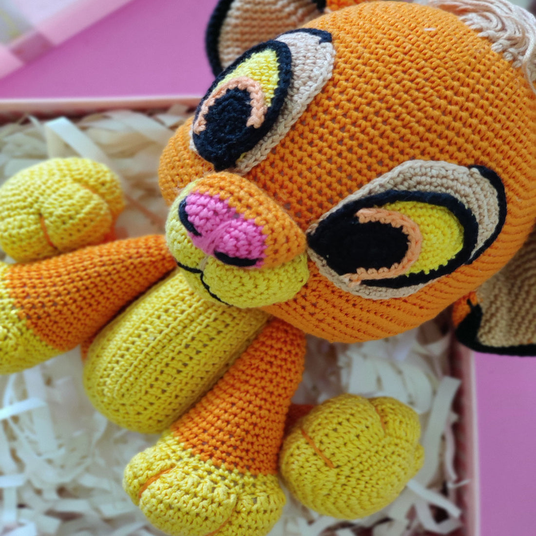 Simba Lion Soft Crochet Toy  Gift Hamper- 11 X 6 inches | Peacoy