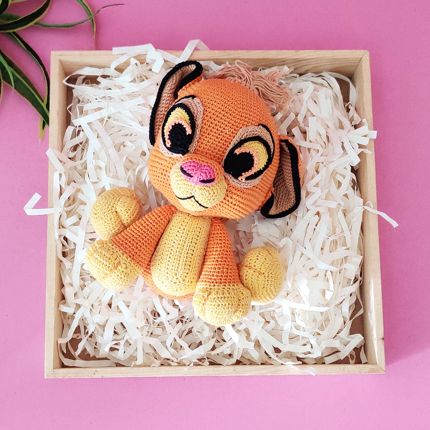 Simba Lion Soft Crochet Toy  Gift Hamper- 11 X 6 inches | Peacoy