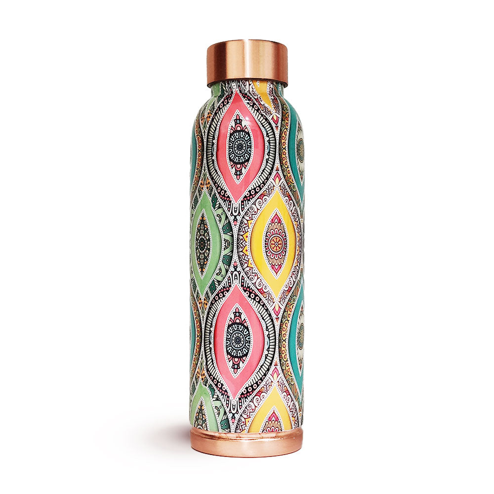 Vibrant Dreams Multicolor 100% Pure Copper Bottle - 1000 ml
