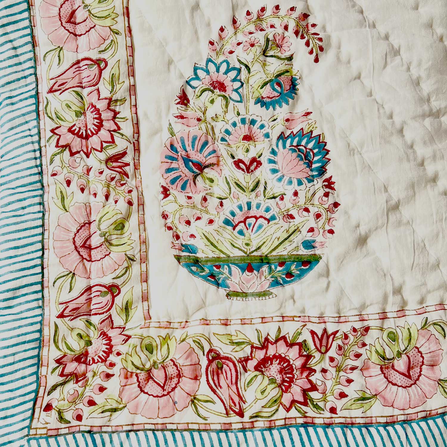 Soft & Cozy Pure Cotton Floral Printed Quilt - 60 inches x 90 inches