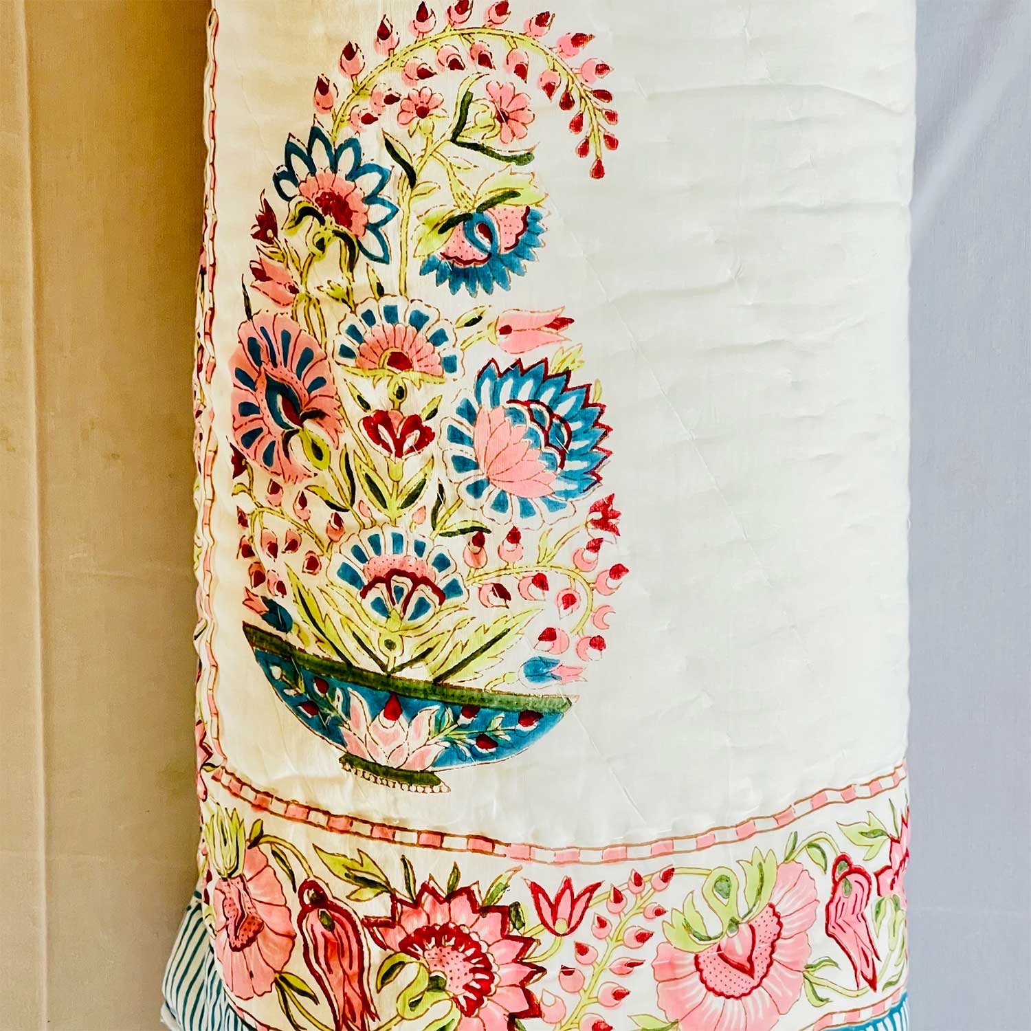 Soft & Cozy Pure Cotton Floral Printed Quilt - 60 inches x 90 inches