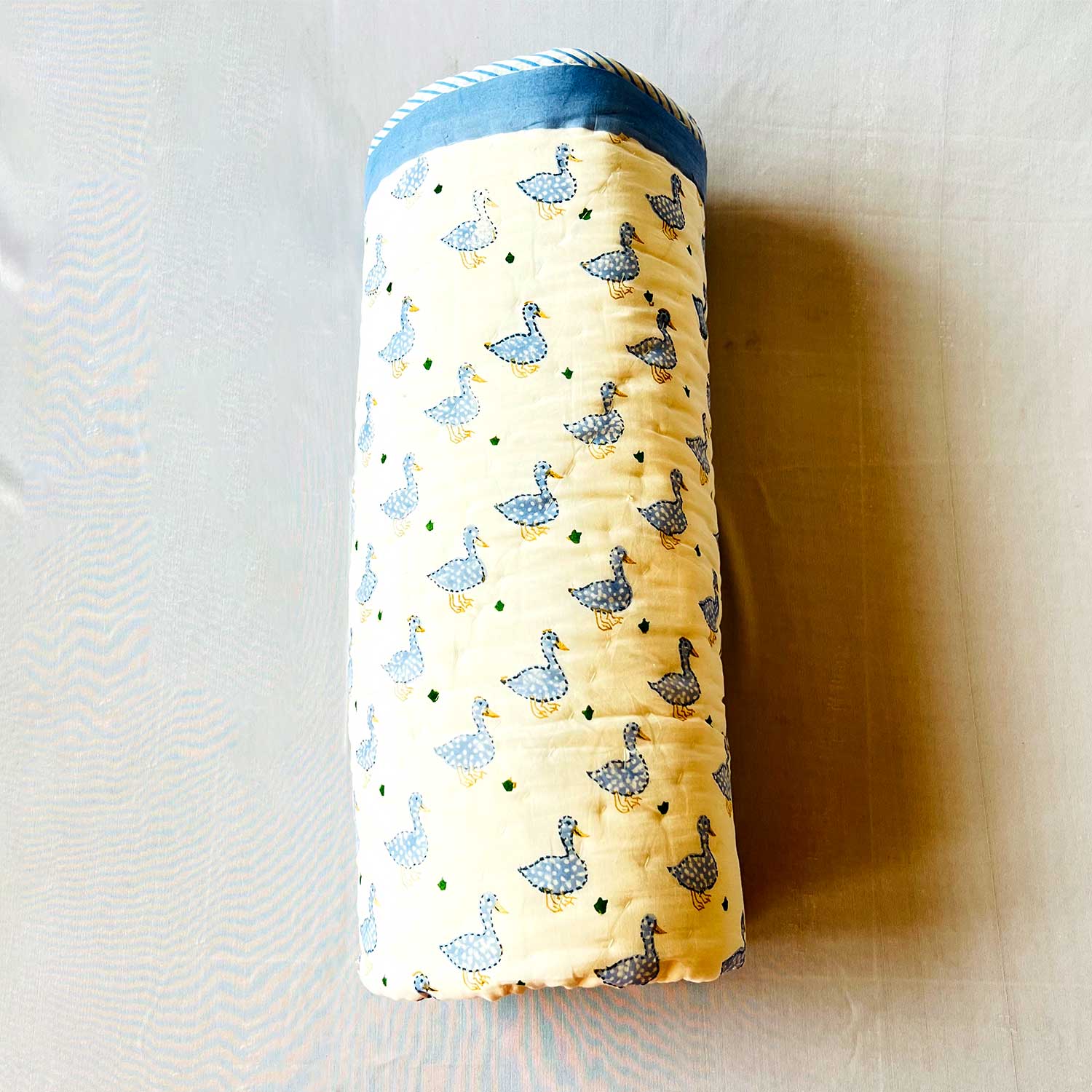 Blue & White Soft Cotton Printed Quilt - 40 inches x 60 inches