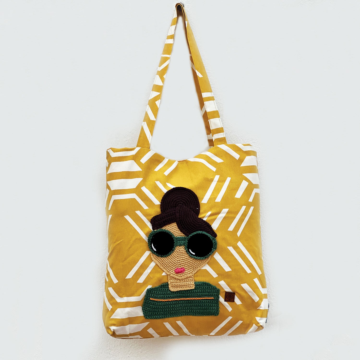 Yellow Crochet Tote Bag