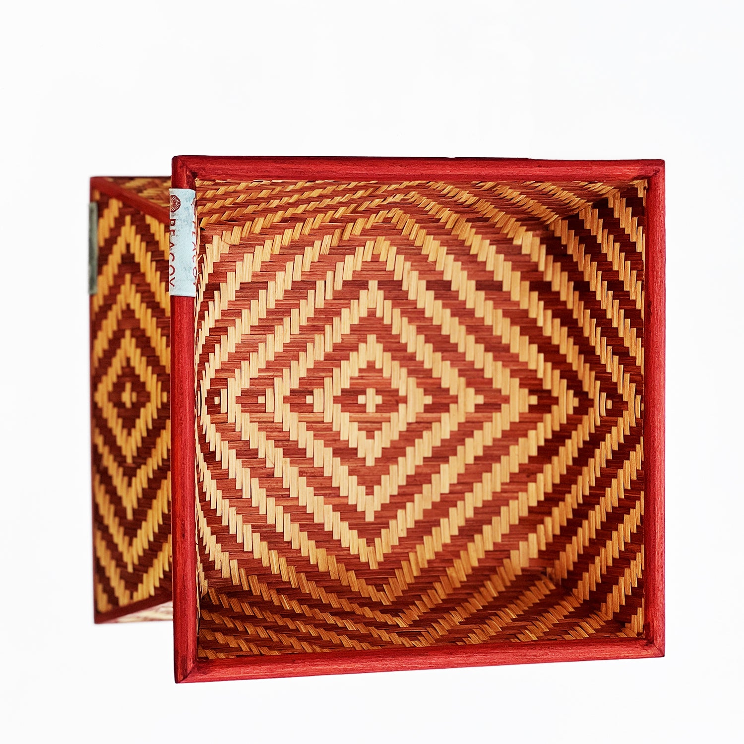 Artistic Brown Bamboo Fruit Basket - 8 x 8 x 4 inches