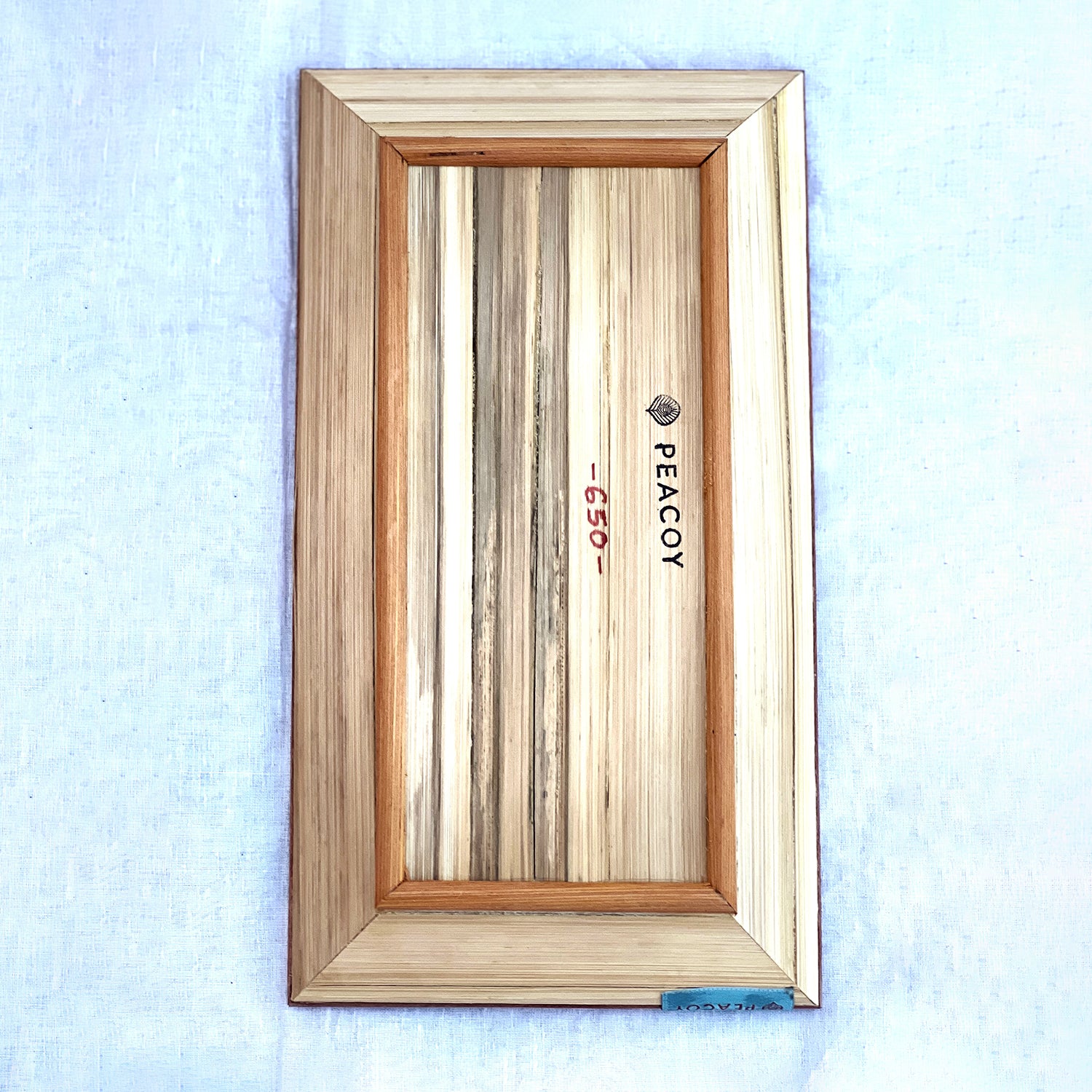 Refreshing Blue Bamboo Serving Tray - 11 x 6 x 4 inches