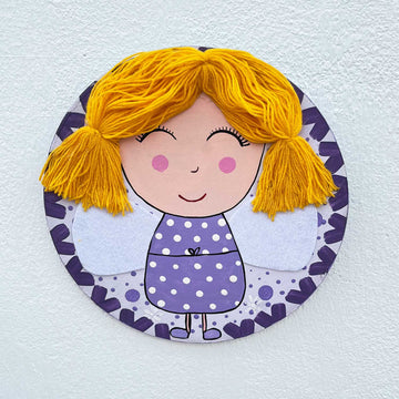 Charming Hand Painted Kid Wall Plate (Diameter - 10 inches)