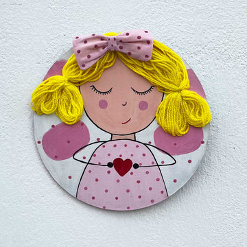 Cute Lovable Hand Painted Kid Decorative Wall Plate (Diameter - 10 inches)