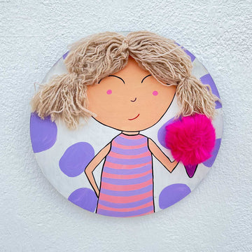 Playful Hand Painted Kid Wall Plate (Diameter - 10 inches)