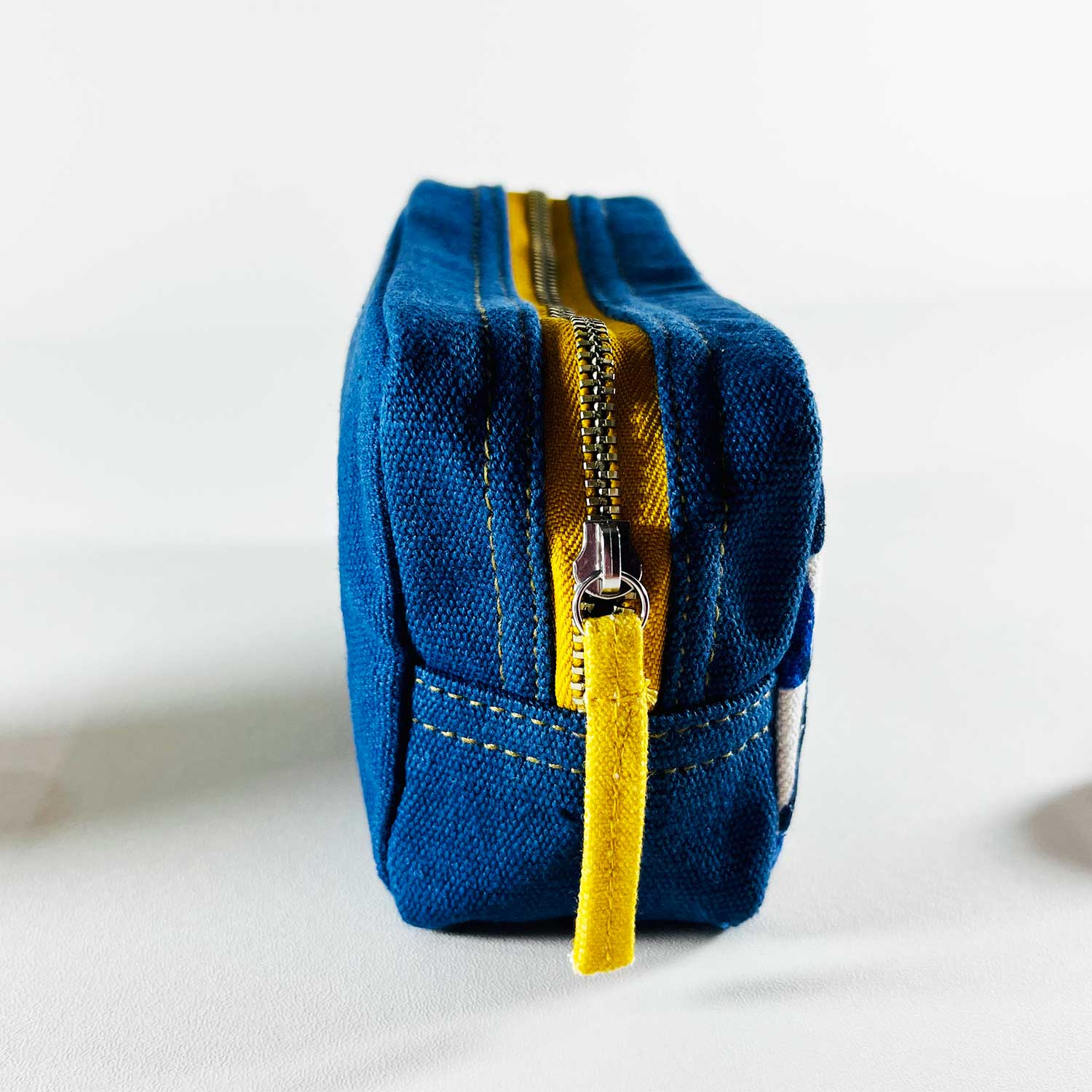 Abstract Triangles Blue Utility Pouches Set of 3