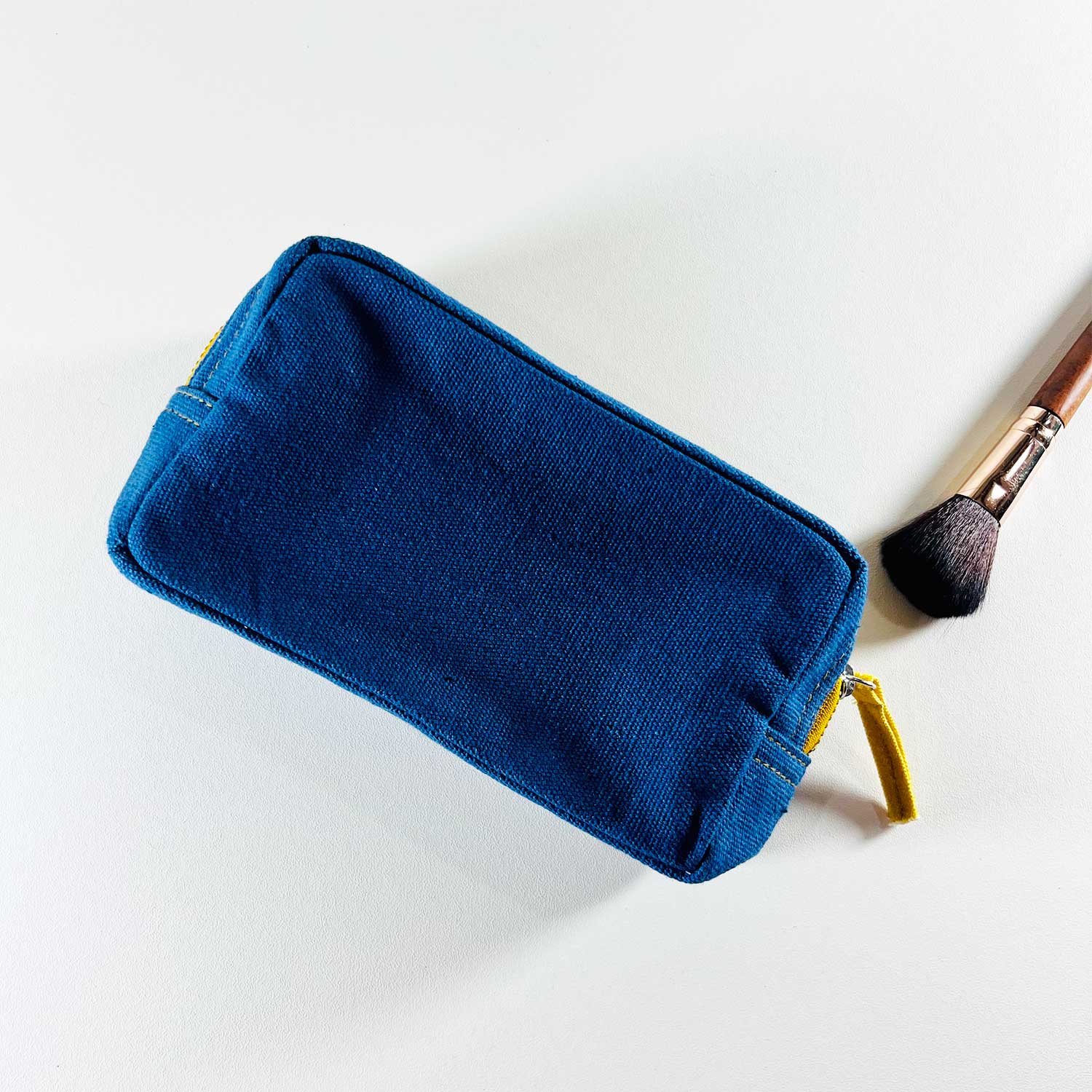 Abstract Triangles Blue Utility Pouches Set of 3