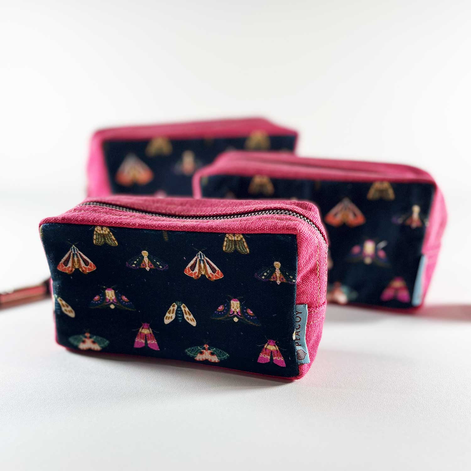Butterfly black Utility  Pouches set of 3 Pouches