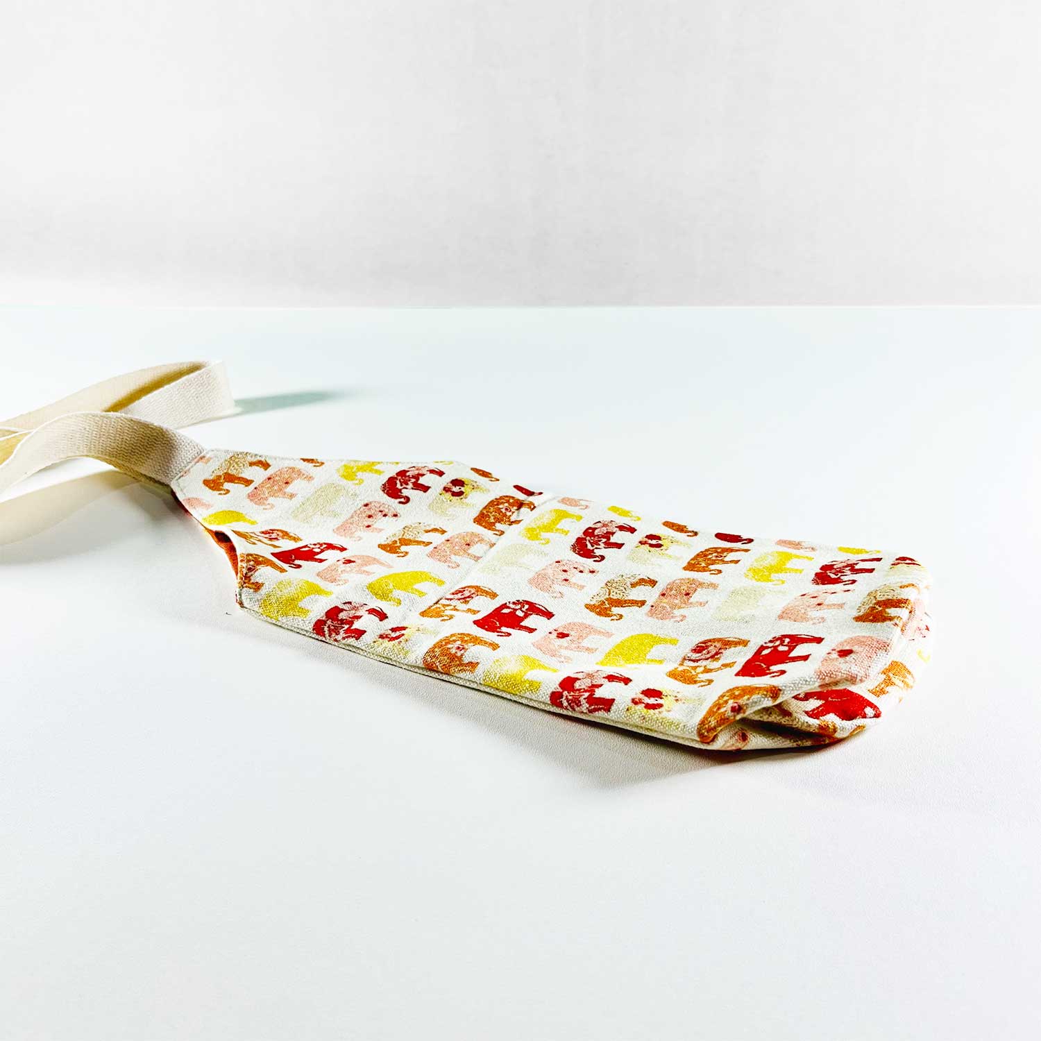 Cute Elephant Block Print Bottle Cover