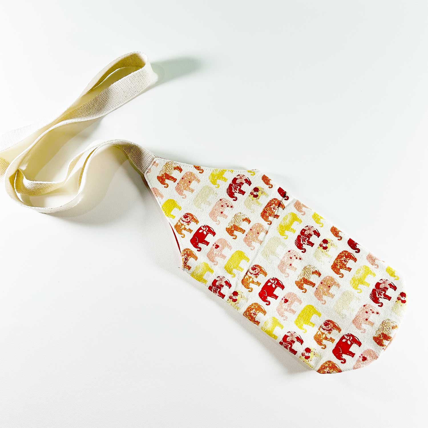 Cute Elephant Block Print Bottle Cover