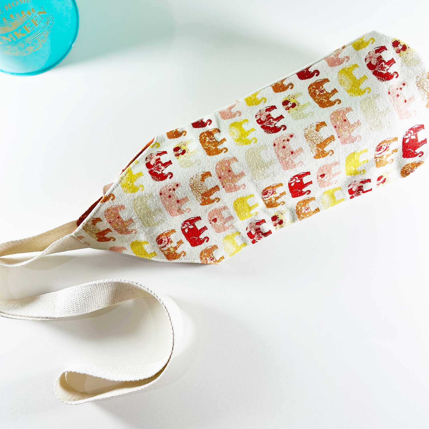 Cute Elephant Block Print Bottle Cover