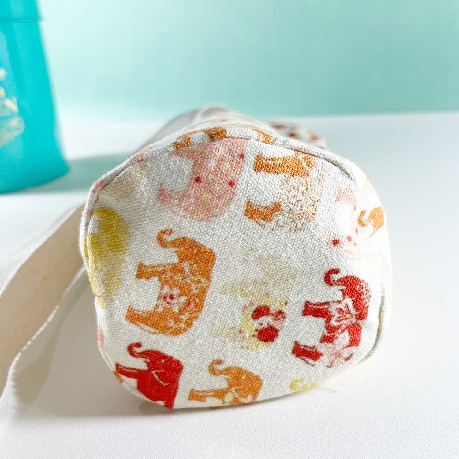 Cute Elephant Block Print Bottle Cover