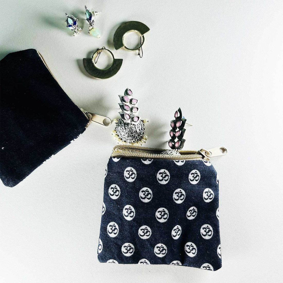 Black OM Utility Pouch 4 inches x 4 inches