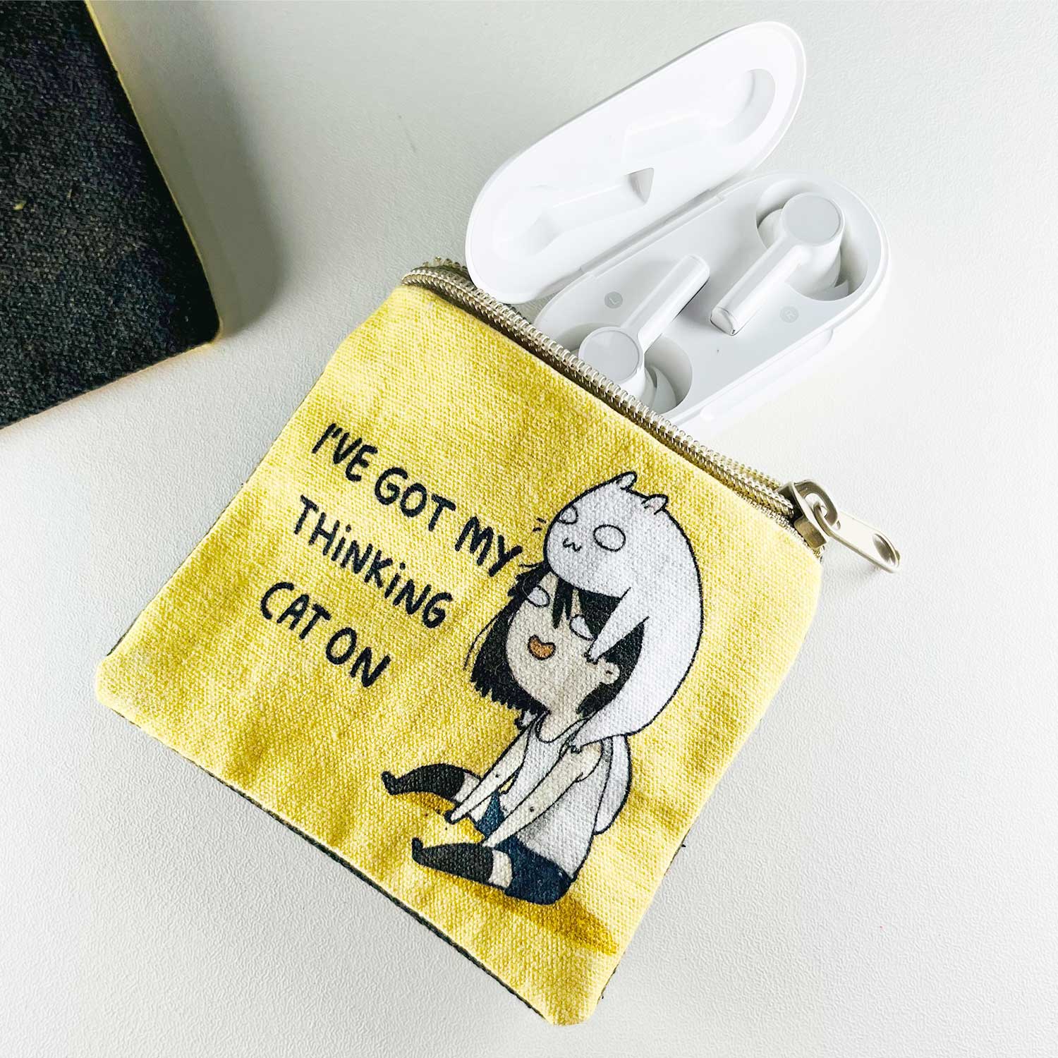 Yellow Modern Utility Pouch 4 inches x 4 inches