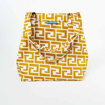 Mustard Geometric Lunch Bag