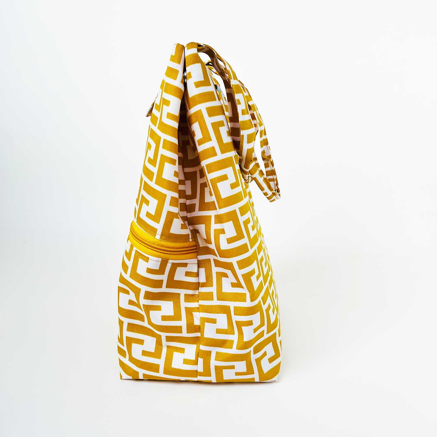 Mustard Geometric Lunch Bag