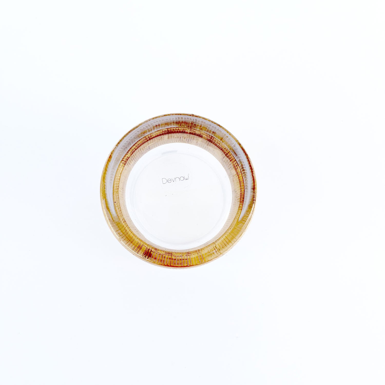 Golden Aesthetic Decorated Drinking Glass  - Set of 6 (4 inches height) | Peacoy