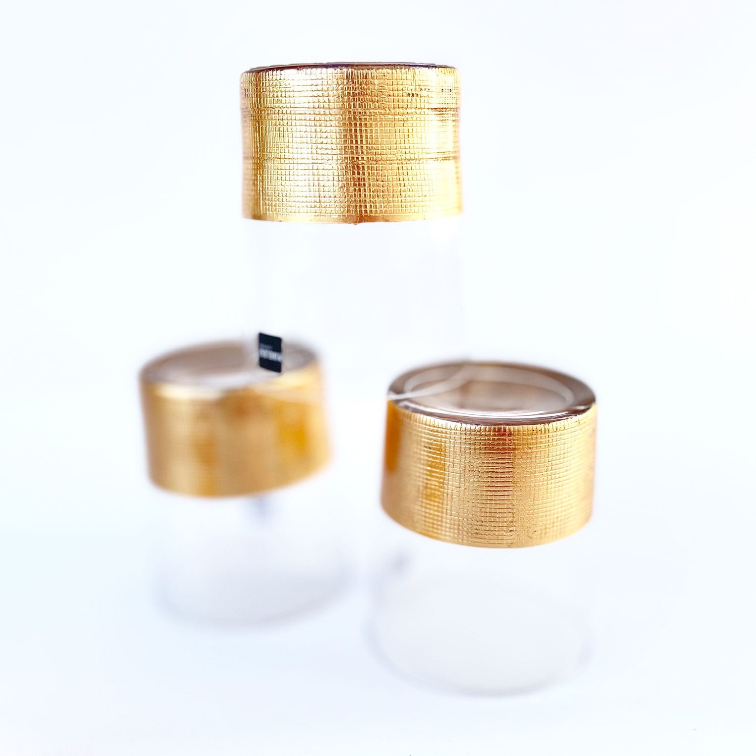 Golden Aesthetic Decorated Drinking Glass  - Set of 6 (4 inches height) | Peacoy